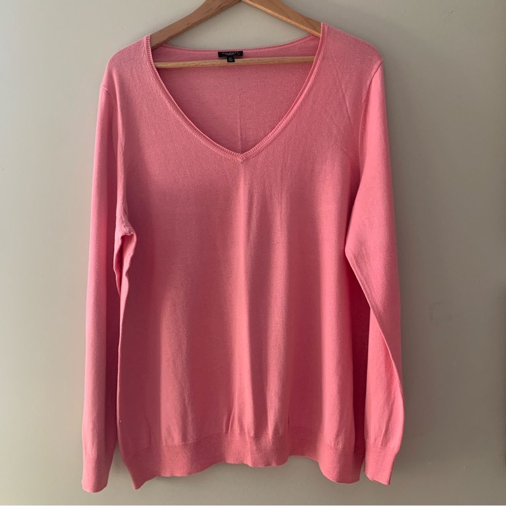 Talbots Pink V-Neck Lightweight Sweater